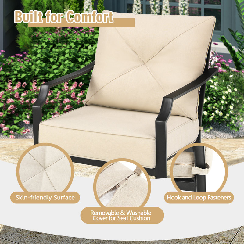Winston Porter Patiojoy Set Of 2 Patio Dining Chairs Outdoor Armchairs